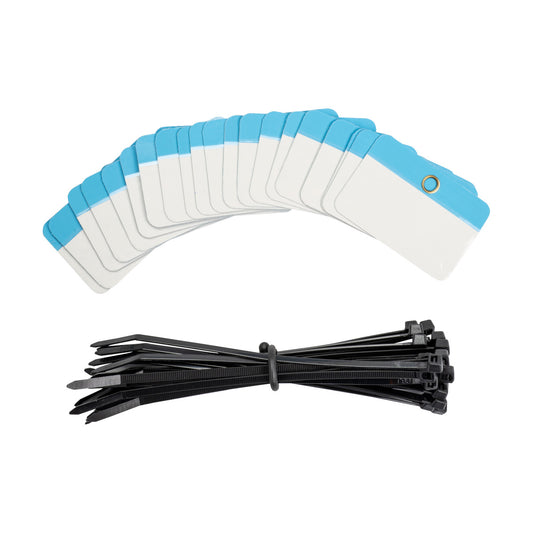 Self Lam Tags 2in H x 3in W Blue 25/PK