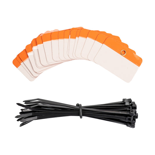 Self Lam Tags 2in H x 3in W Orange 25/PK