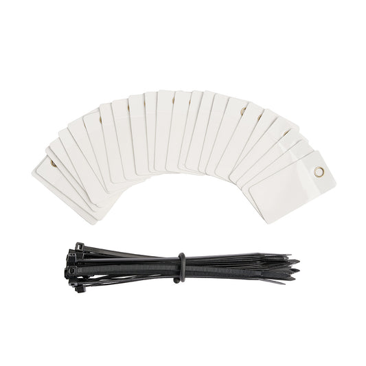 Self Lam Tags 4in H x 2in W White 25/PK