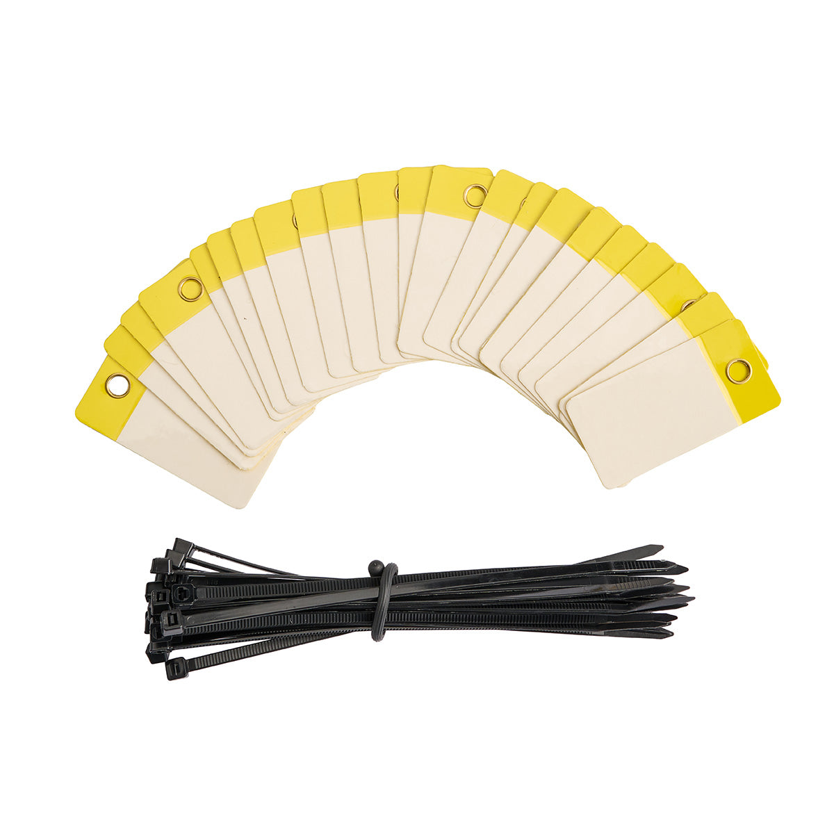 Self Lam Tags 4in H x 2in W Yellow 25/PK