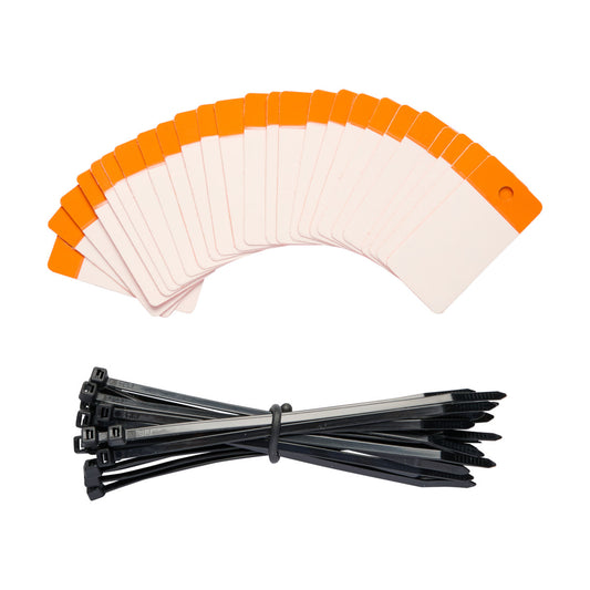 Self Lam Tags 4in H x 2in W Orange 25/PK