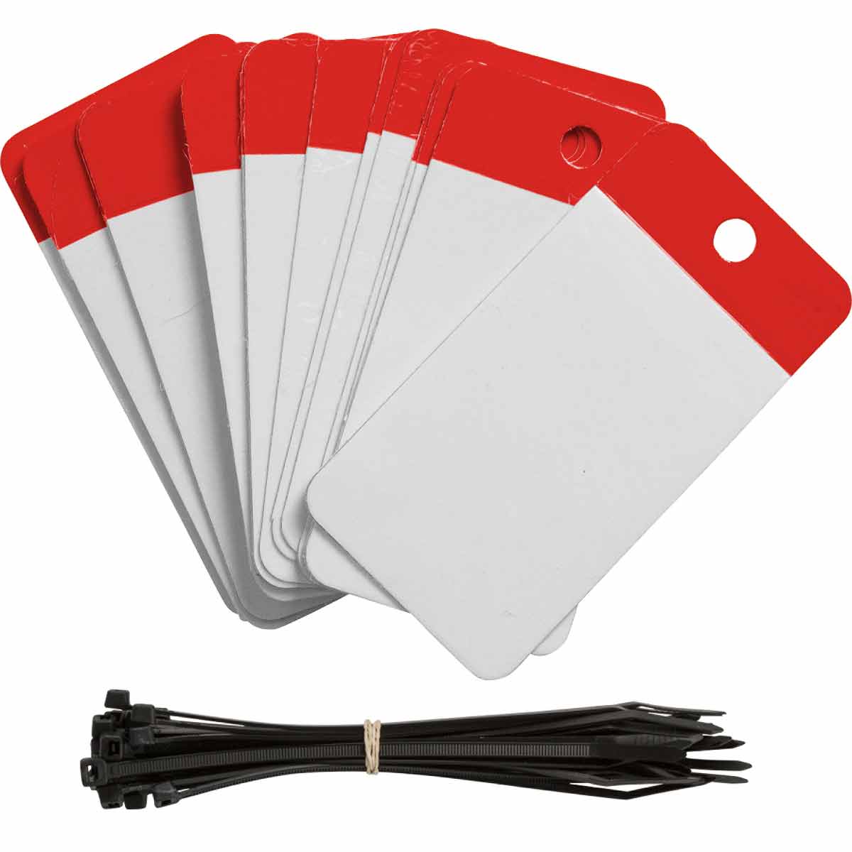 Self Lam Tags 5in H x 3.25in W Red 25/PK