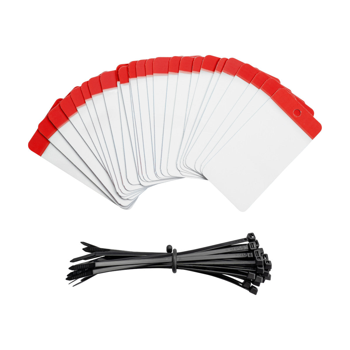 Self Lam Tags 5in H x 2.5in W Red 25/PK