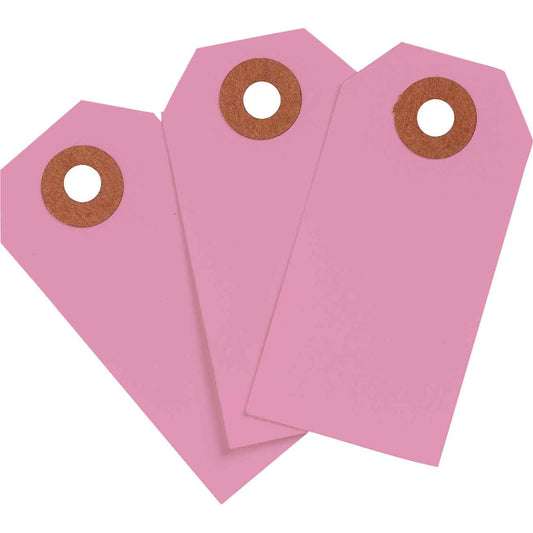 Blank WO Tags 2.75" H x 1.375" W Pink