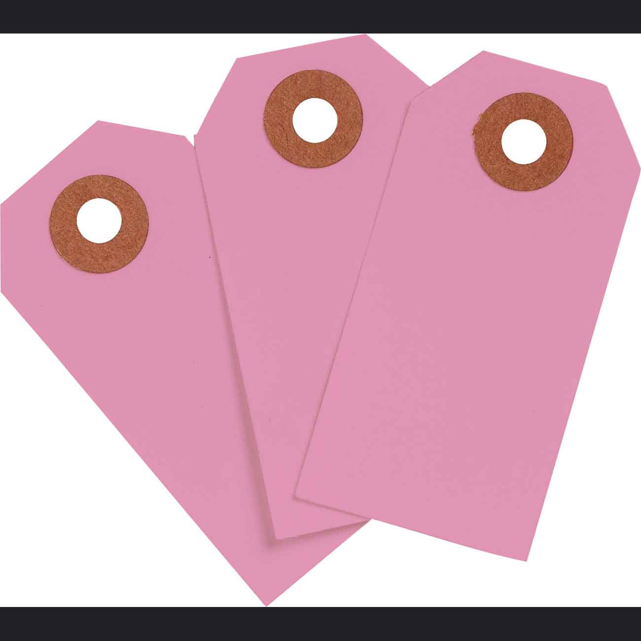 Blank WO Tags 3.25" H x 1.625" W Pink