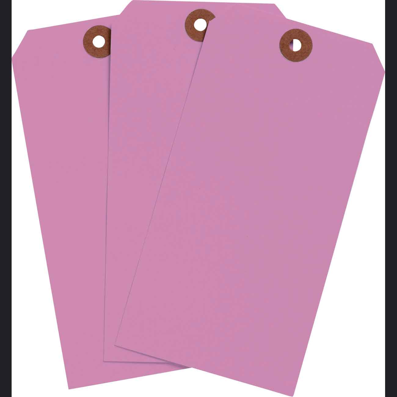 Blank WO Tags 5.25" H x 2.625" W Pink