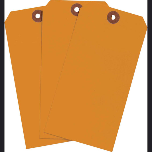 Blank WO Tags 6.25" H x 3.125" W Orange