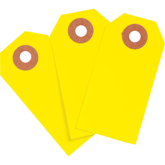 Blank WO Tags 3.25" H x 1.625" W Yellow