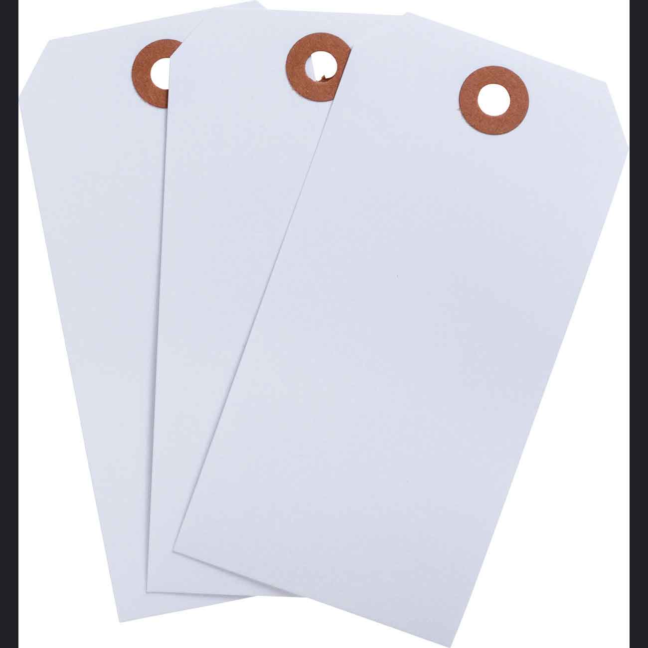 Blank WO Tags 4.25" H x 2.125" W White