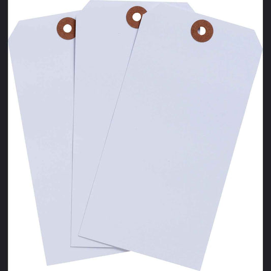 Blank WO Tags 5.75" H x 2.875" W White