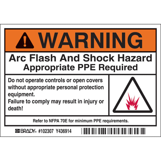 B302 3.5X5 BK,ORG,RED/WH 100/RL FLSH&SH