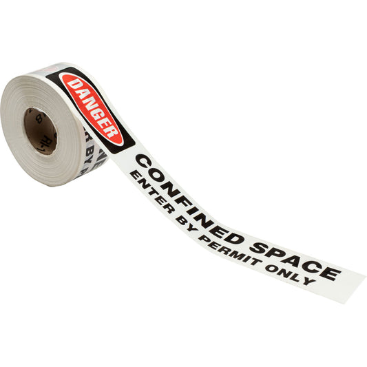 3" X1000' 3 ML WT/BK/RD DANGER CONFINED