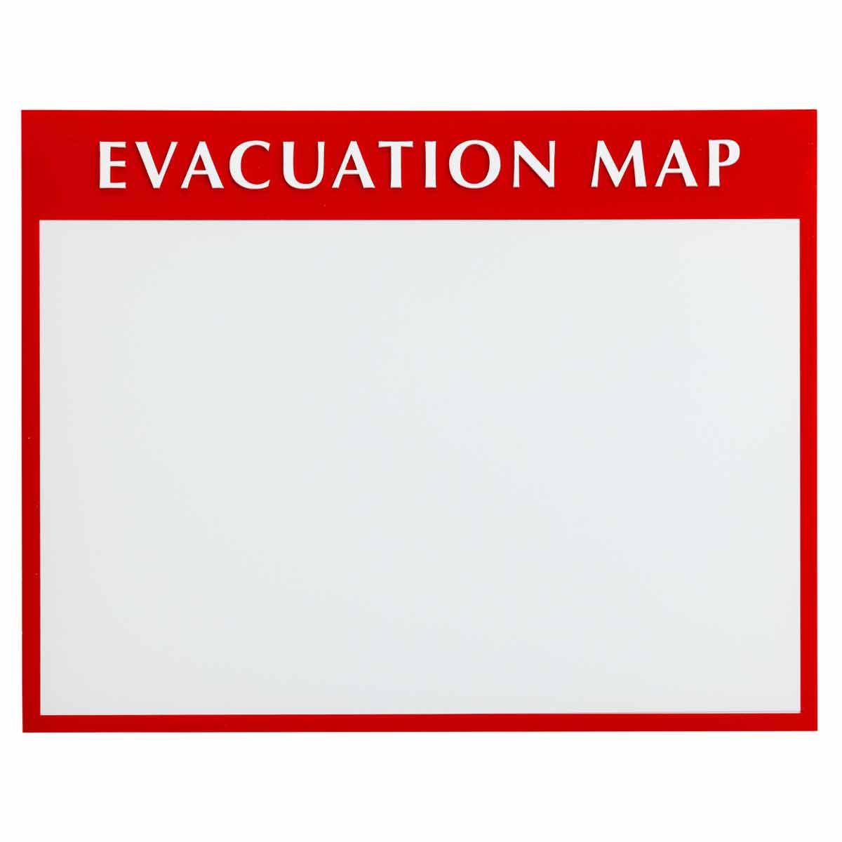 RED/WHITE EVACUATION MAP INSERT HOLDER