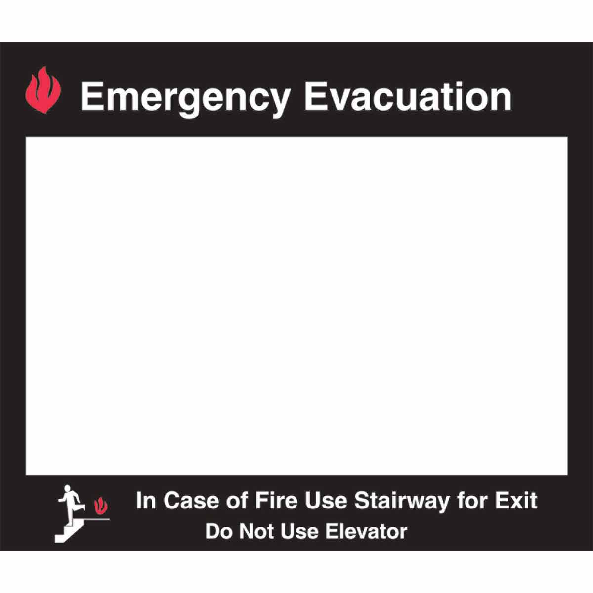 STD EMERGENCY EVAC MAP FRAME 17.5 X15