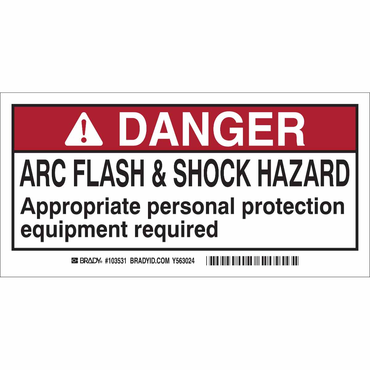 B302,4X2" ARC FLASH & SHOCK LBL,10 PK
