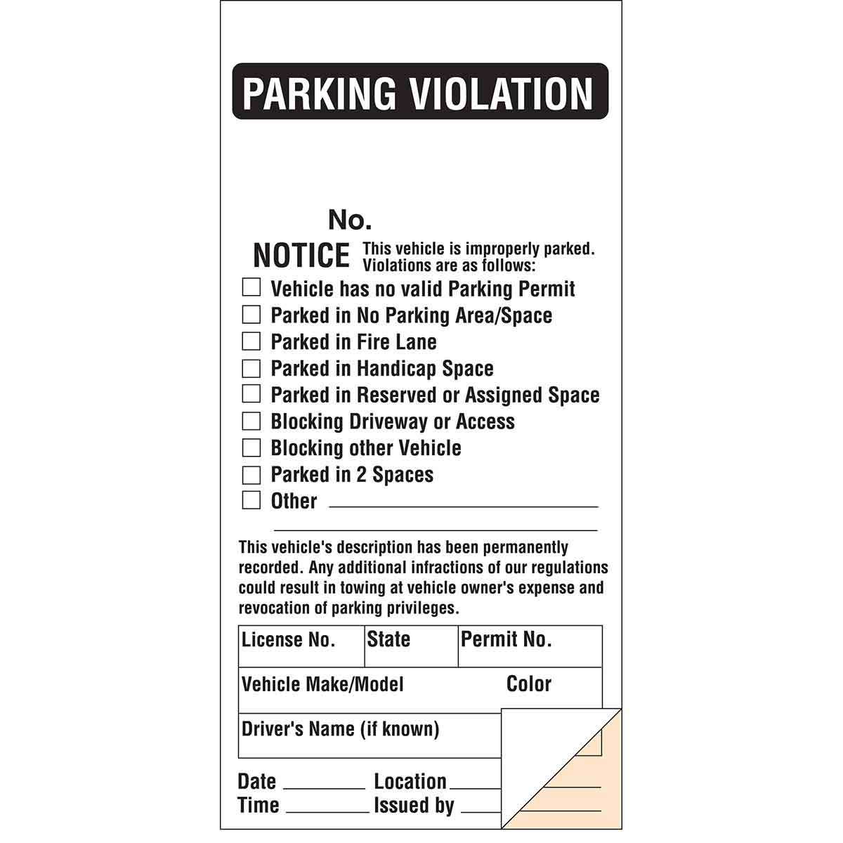 PARKING TICKET-PARKING VIOLATION