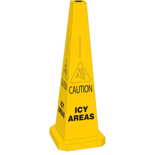 CONE-4SIDE-35H-YL/BK-ICY AREAS