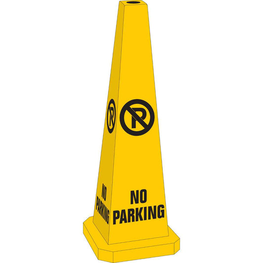 CONE-4SIDE-35H-YL/BK-NO PARKING