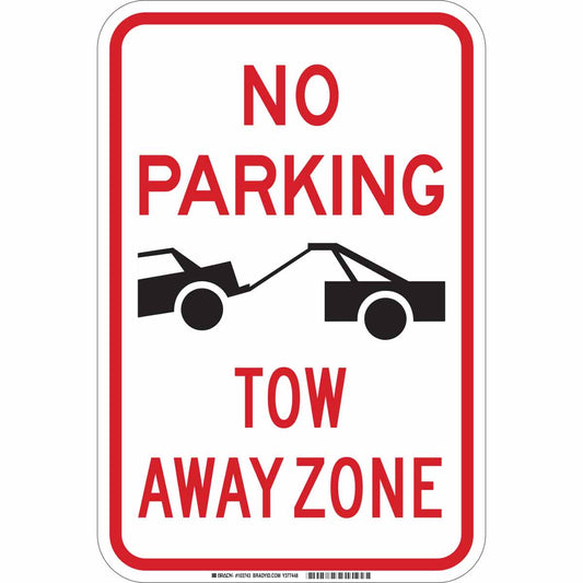 12X18 RA BLK/RD NO PARKING (GRAPHIC) TOW