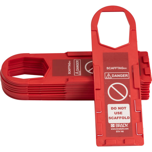 SCAFFTAG HOLDERS 11 3/4X3.5 RED PLASTIC