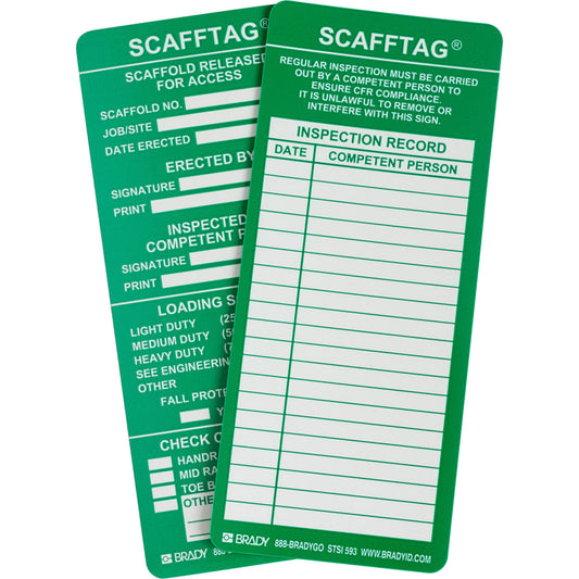 SCAFFTAG STD INSERTS 3 1/4X7 5/8 GREEN