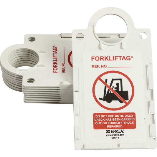 FORKLIFT HOLDER 11.5X6 WHITE PLASTIC