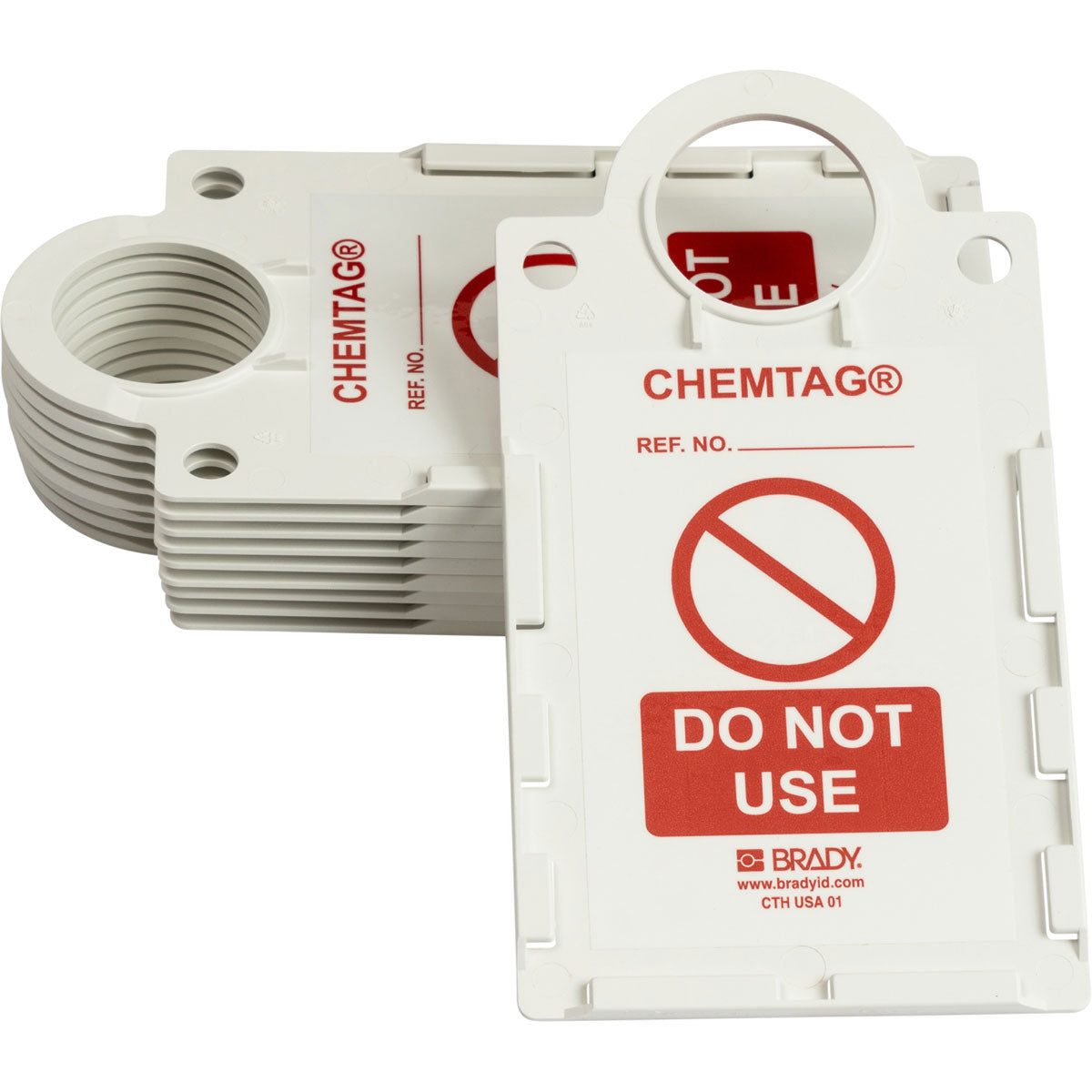 CHEMTAG HOLDER 11 1/4X6 WHITE PLASTIC