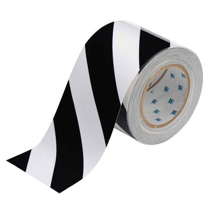 4" X 100' B514 BLK/WHT FLOOR TAPE