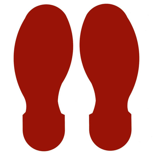 10" X 4" RED FOOTPRINT 10PK