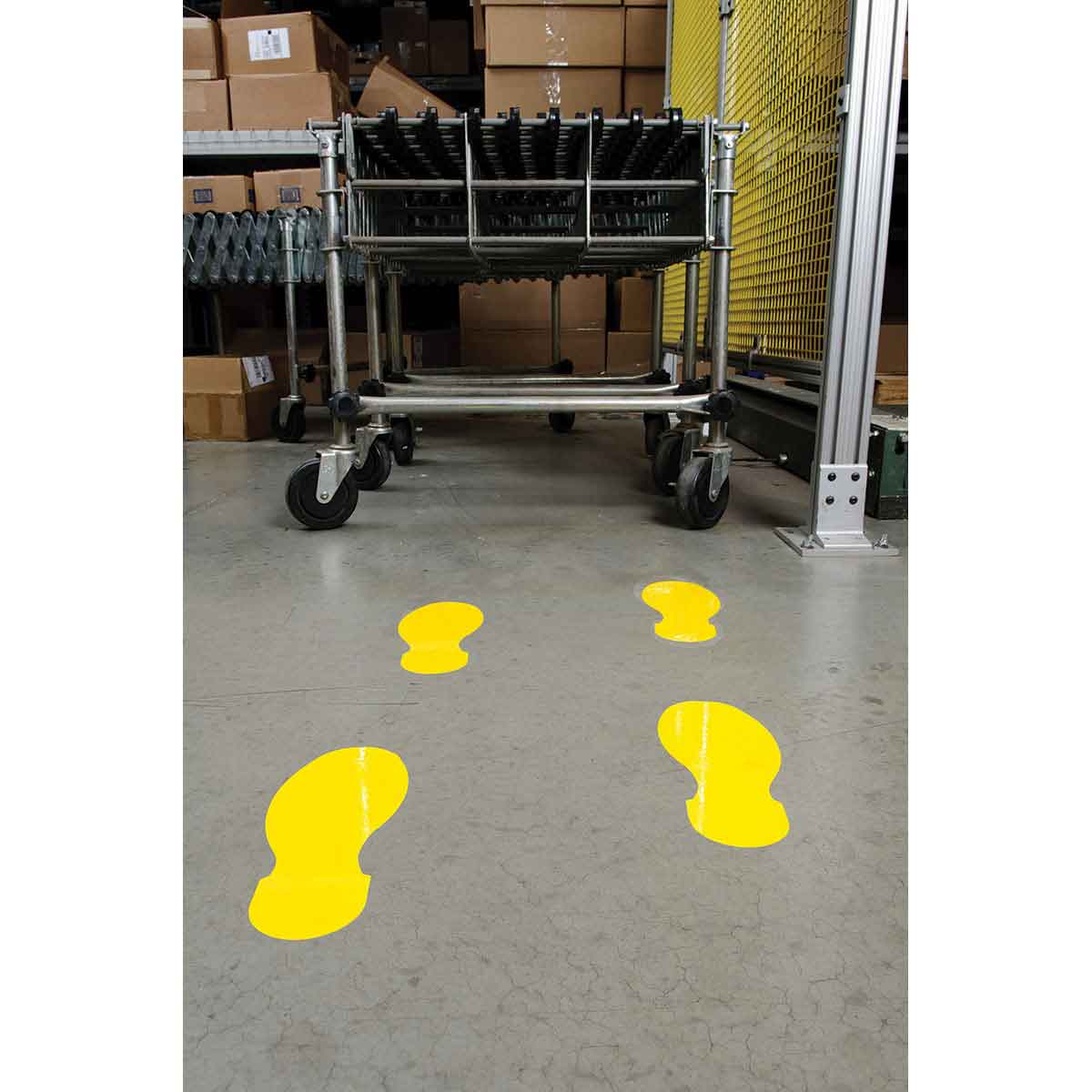 10" X 4" YELLOW FOOTPRINT 10PK