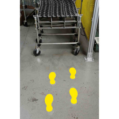 YELLOW FOOTPRINTS REMOVABLE ADHESIVE