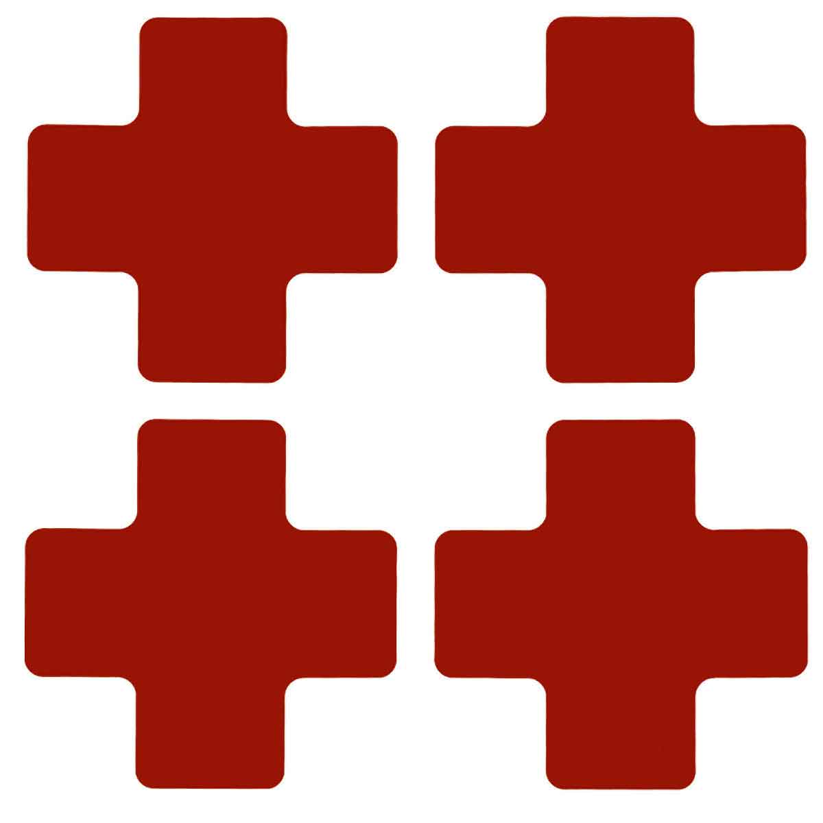 2" X 5" B514 RED FLOOR CROSSES 20PK