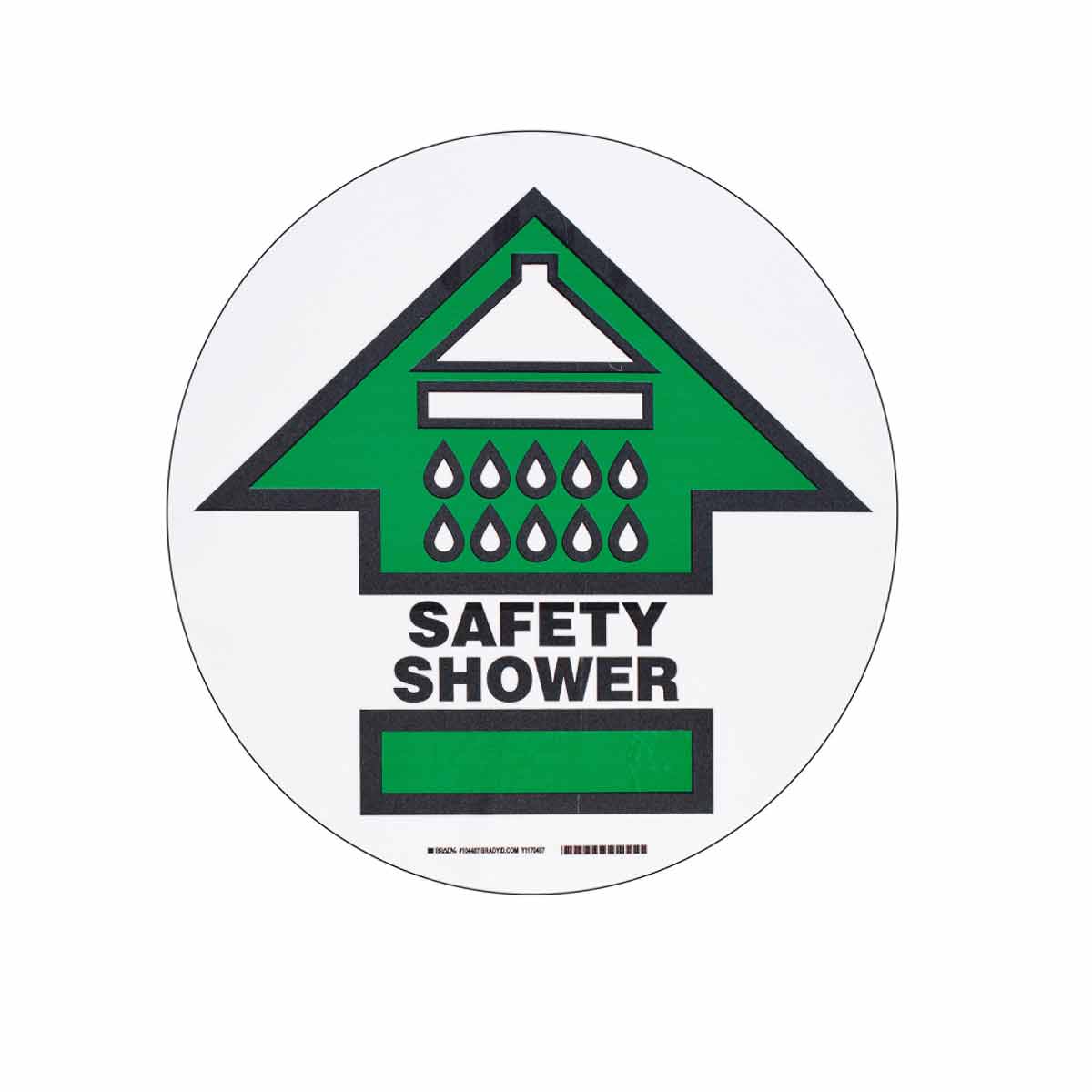 B534FS 17"DIA GRN,BLK/WHT SAFETY SHOWER