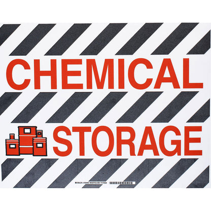 B534FS 14X18 BK,RD/WT CHEM STORAGE AREA