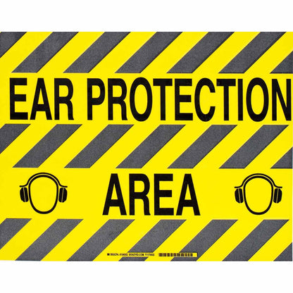 B534FS 14X18 BLK/YEL EAR PROTECTION AREA