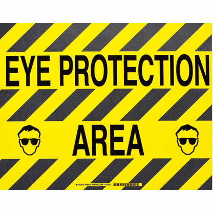 B534FS 14X18 BLK/YEL EYE PROTECTION AREA