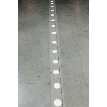 3.5" B514 WH FLOOR DOTS SPACED 18" 80/RL