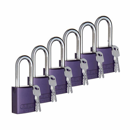 Alum Padlock 1.5" Alum Shackle KD PL 6PK