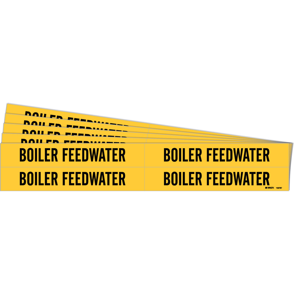 BOILER FEEDWATER Pipe Markers 4 BK/YL PK