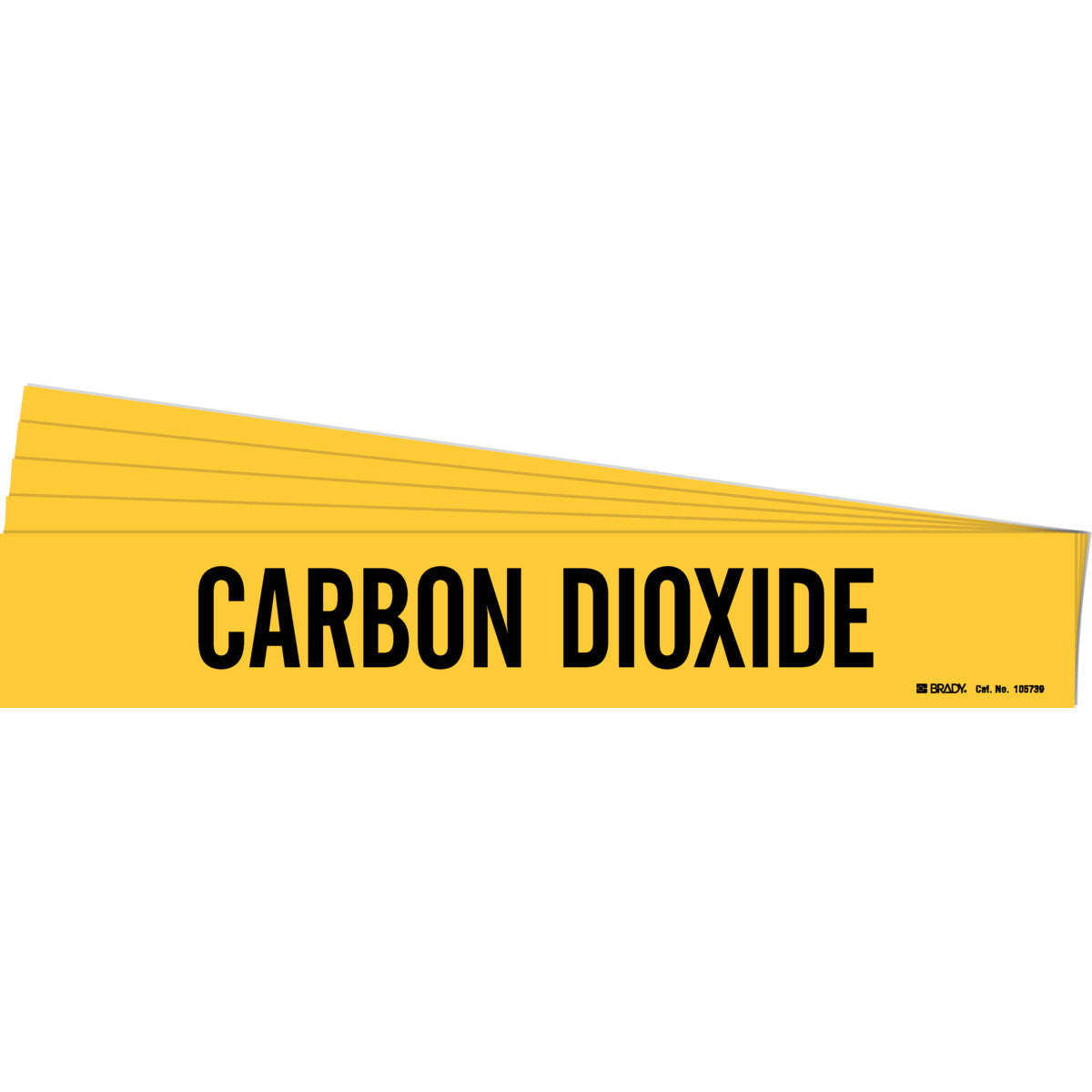 CARBON DIOXIDE Pipe Markers 1HV BK/YL PK