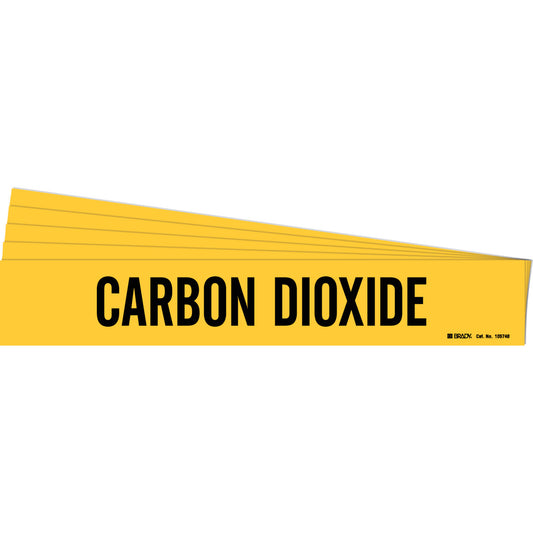 CARBON DIOXIDE Pipe Markers BK/YL PK