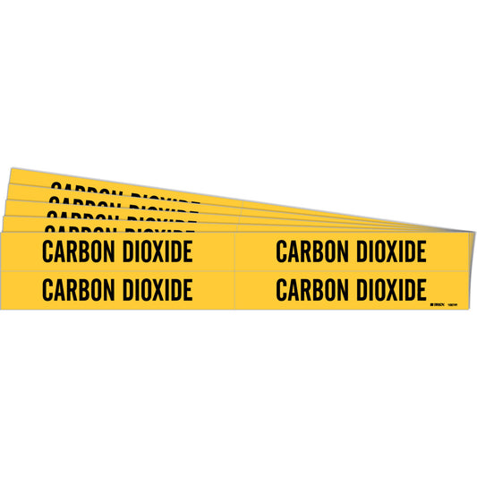 CARBON DIOXIDE Pipe Markers 4 BK/YL PK