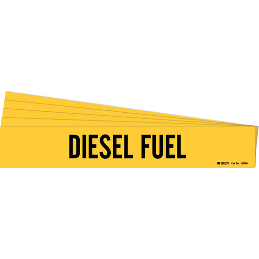 DIESEL FUEL Pipe Markers 1 BK on YL PK