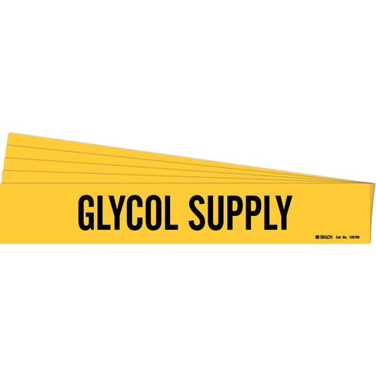 GLYCOL SUPPLY Pipe Markers 1HV BK/YL PK