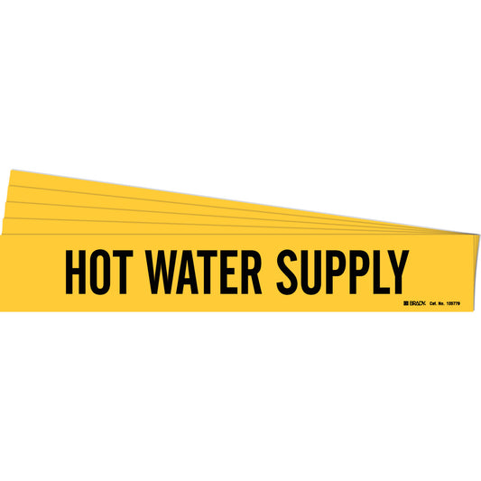 HOT WATER SUPPLY Pipe Mrks 1HV BK/YL PK