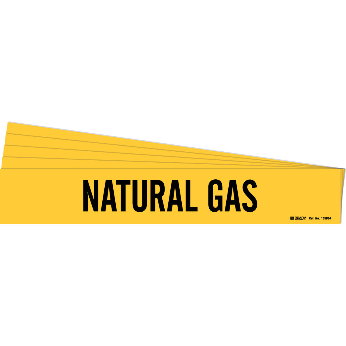 NATURAL GAS Pipe Markers 1 BK on YL PK