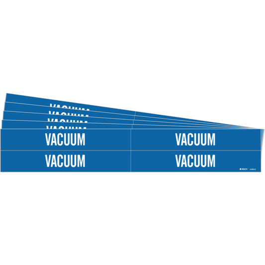 VACUUM Pipe Markers Sty 4 WT on BL PK