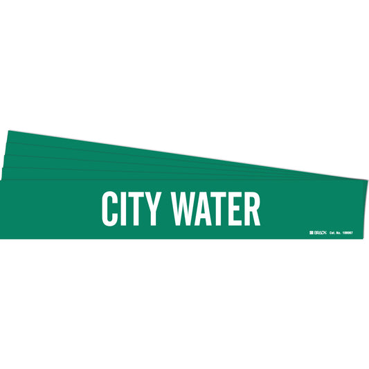 CITY WATER Pipe Markers 1HV WT on GN PK