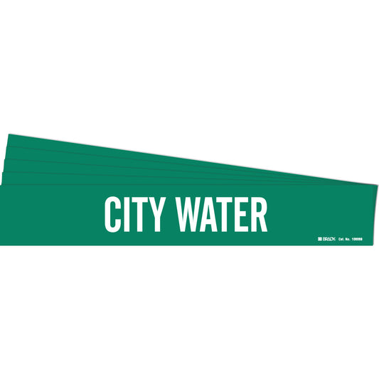 CITY WATER Pipe Markers 1 WT on GN PK