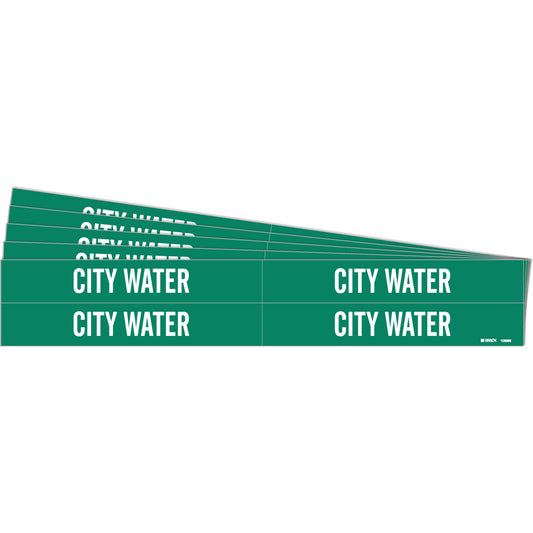 CITY WATER Pipe Markers 4 WT on GN PK